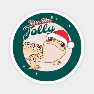 Mack Snow Leopard Gecko, Christmas Edition! Feelin Jolly! Green BG Magnet